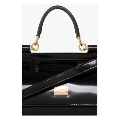 Black Leather Di Calfskin Handbag