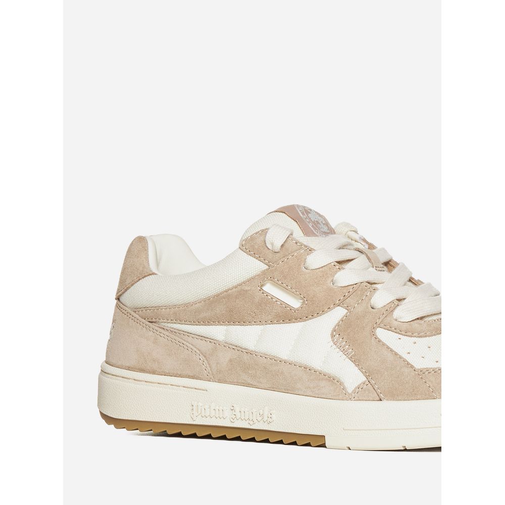 Beige Fabric E Leather Sneaker