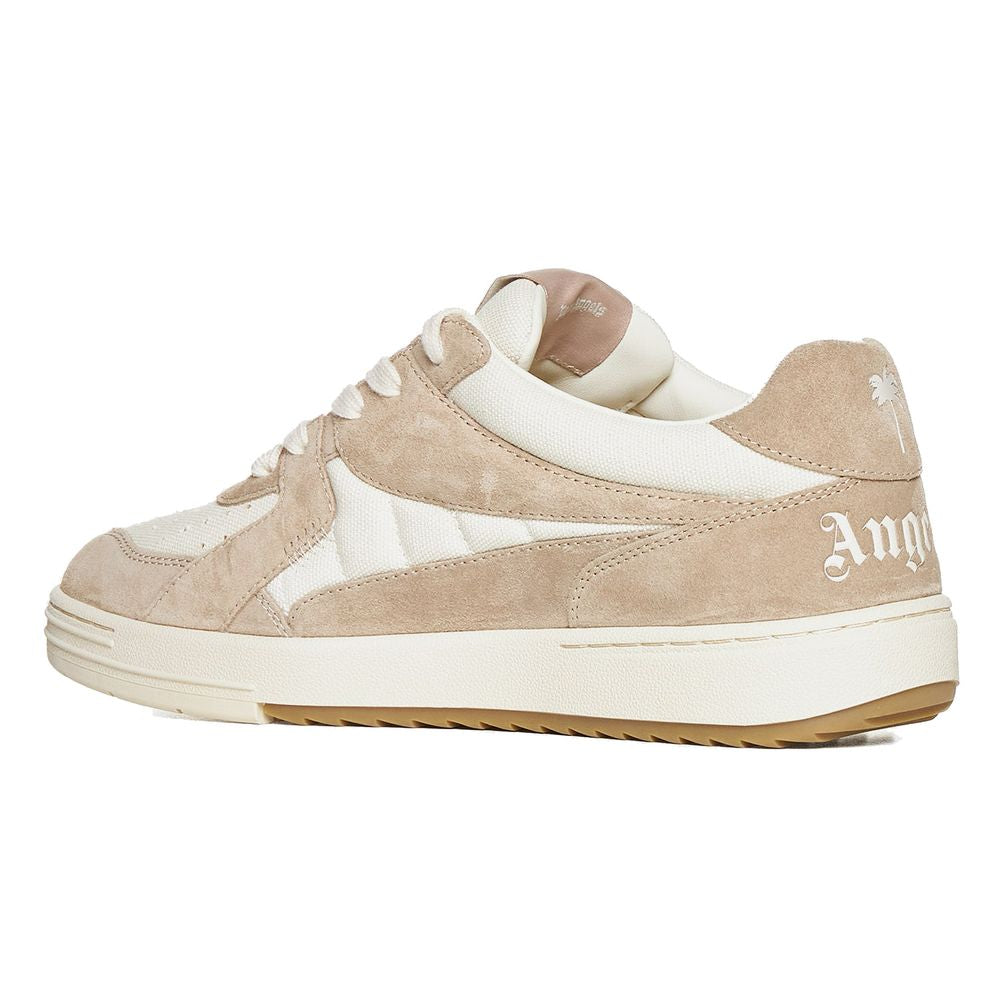 Beige Fabric E Leather Sneaker