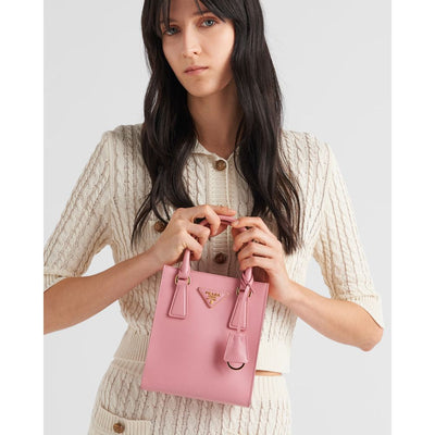 Pink Leather Crossbody Bag