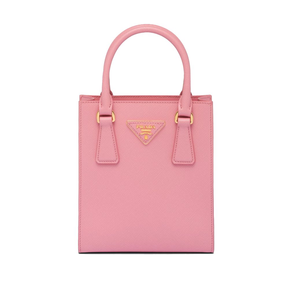 Pink Leather Crossbody Bag