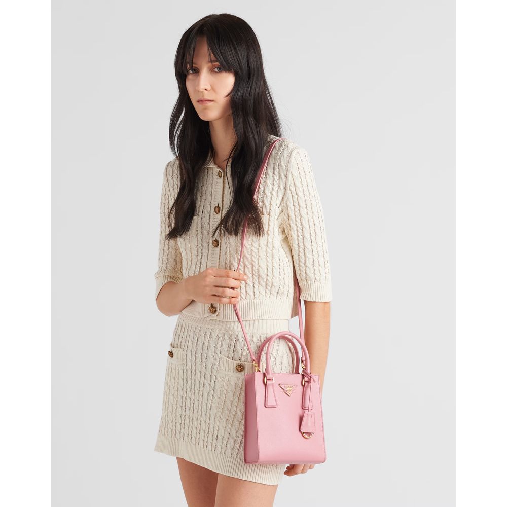 Pink Leather Crossbody Bag