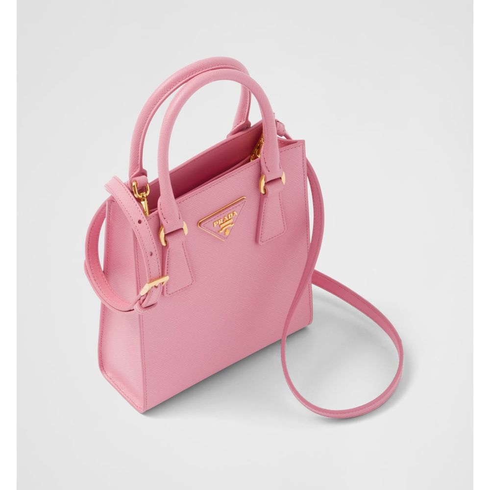 Pink Leather Crossbody Bag