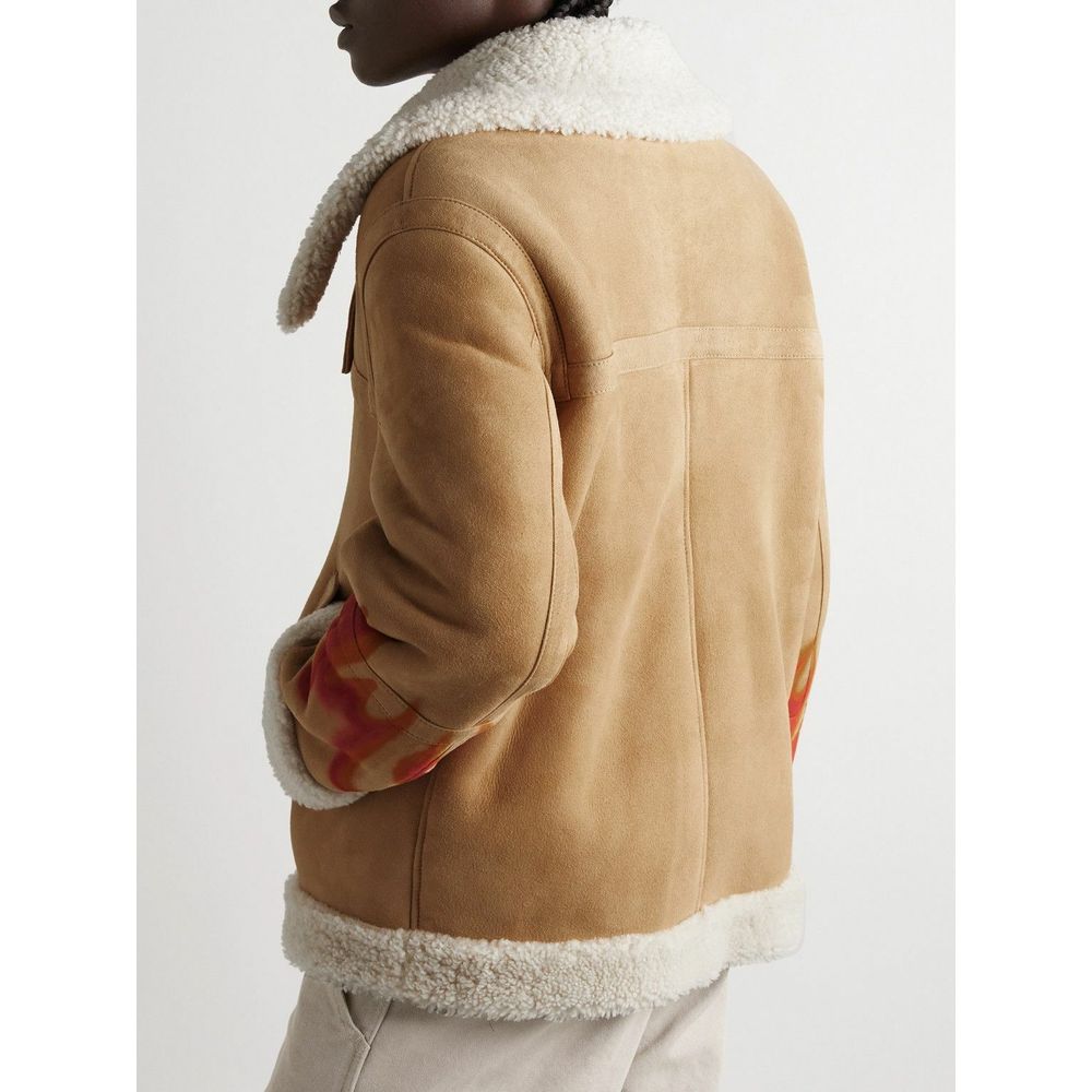 Beige Leather Jacket