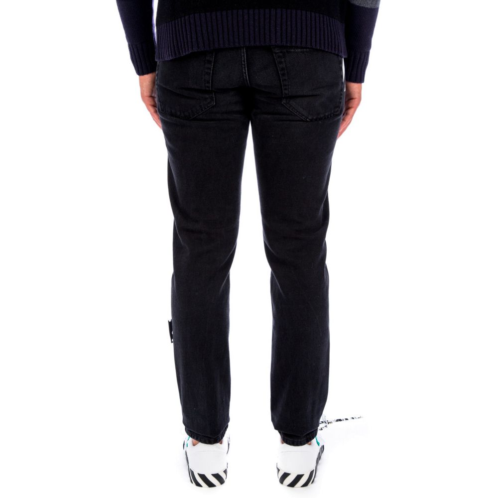 Black Cotton Jeans & Pant