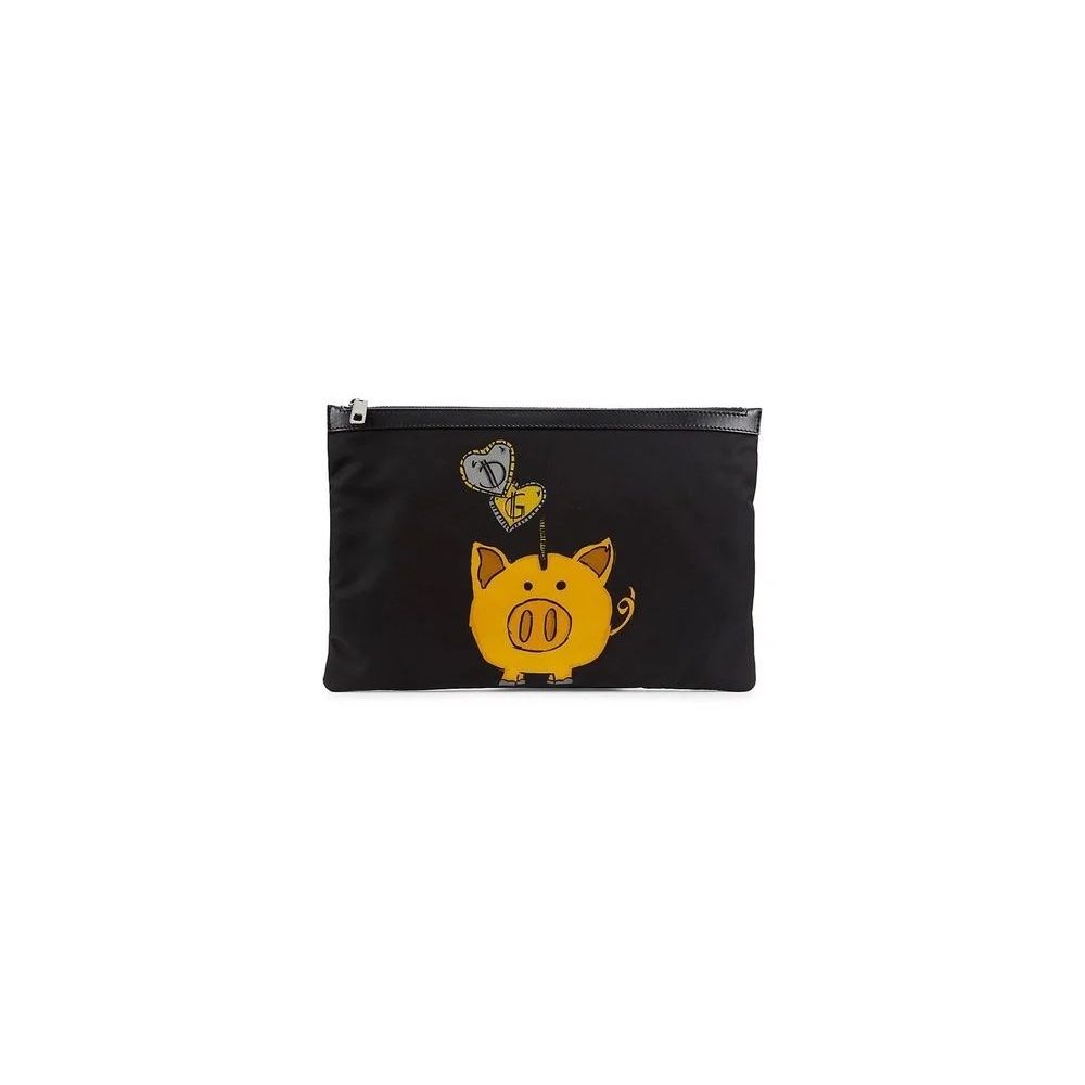 Black Nylon Clutch Bag