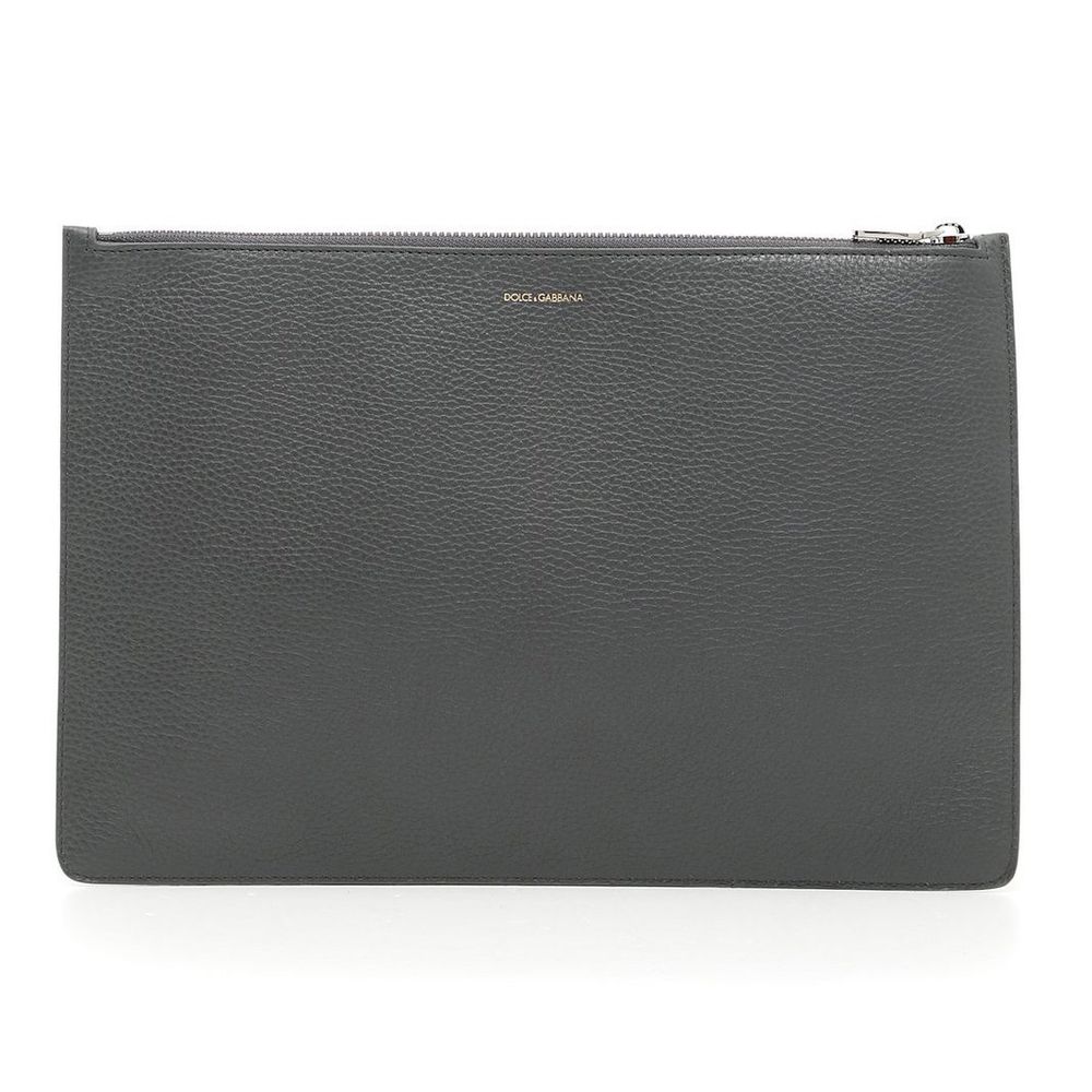 Black Leather Clutch Bag