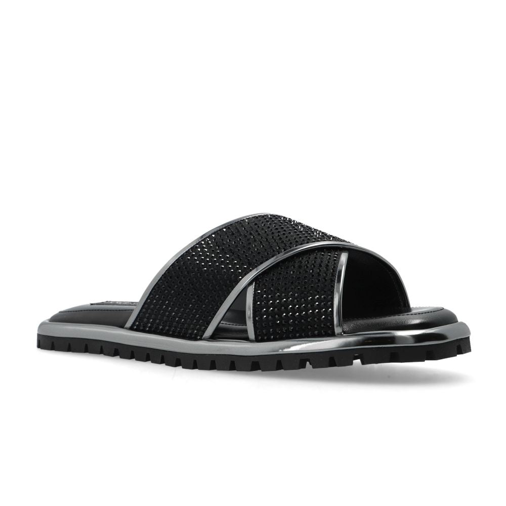 Black Leather Di Capra Sandal