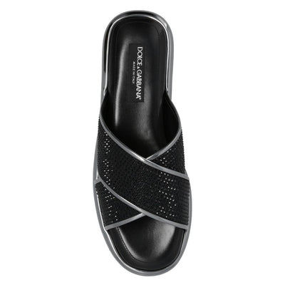 Black Leather Di Capra Sandal