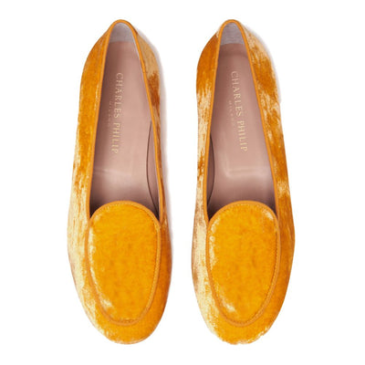 Yellow Leather Di Calfskin Flat Shoe