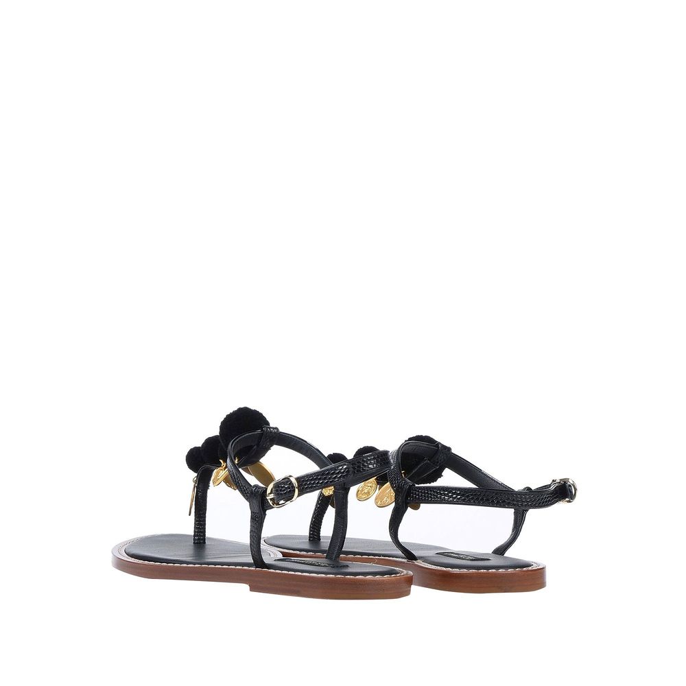 Black Leather Sandal