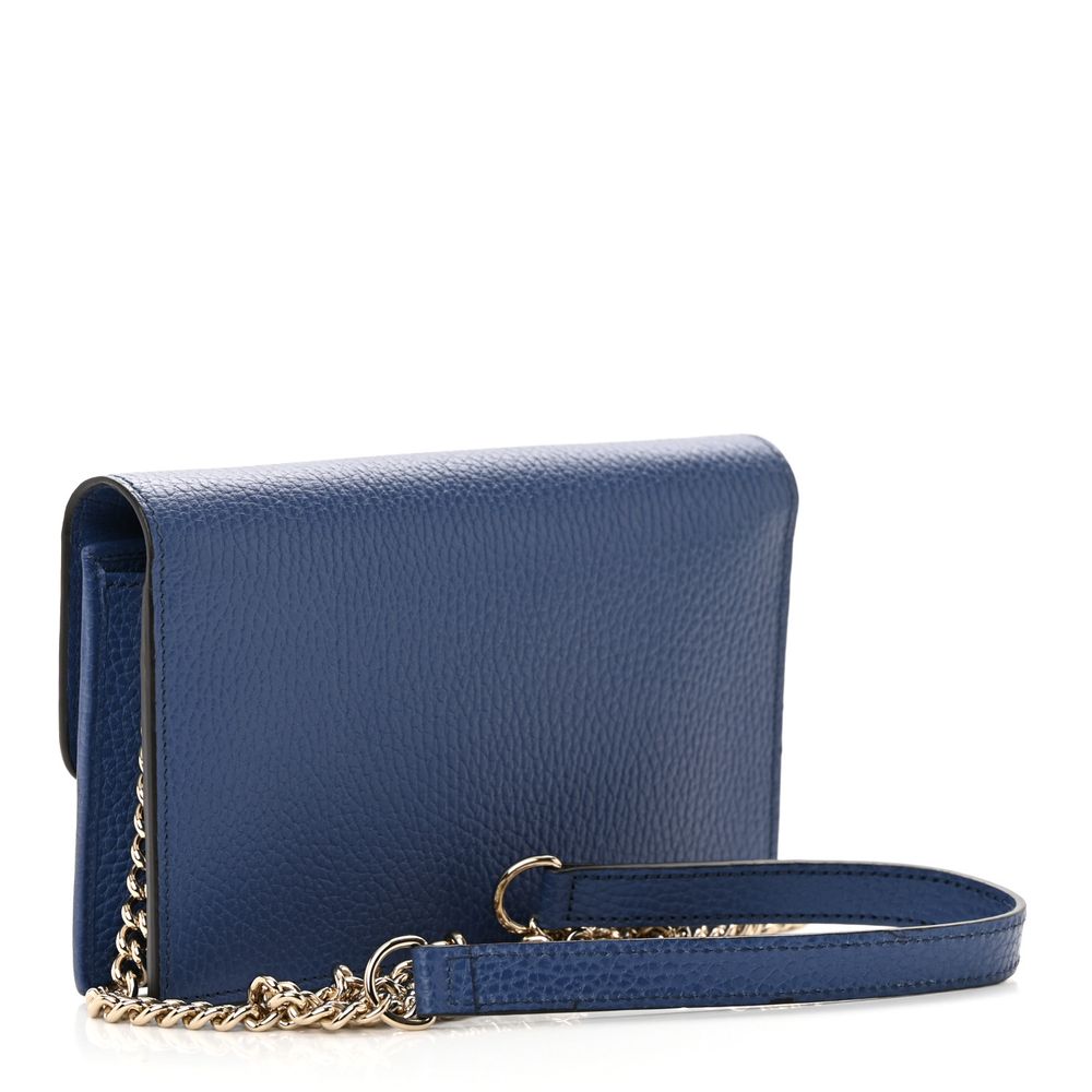 Blue Leather Crossbody Bag