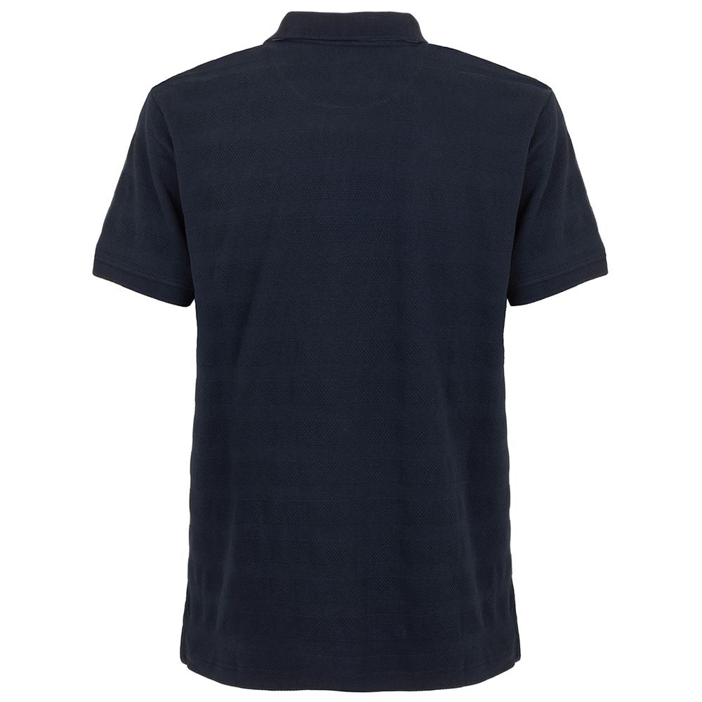 Blue Cotton Polo Shirt