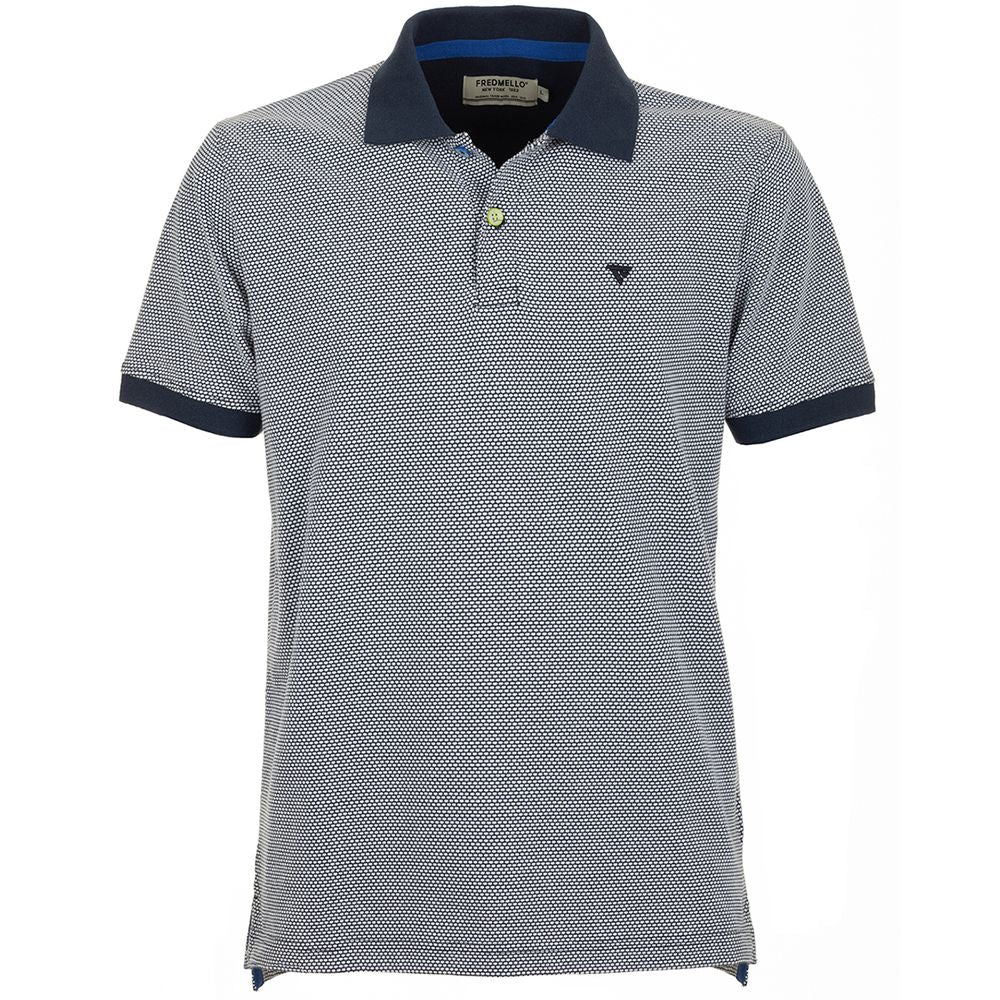 Blue Cotton Polo Shirt