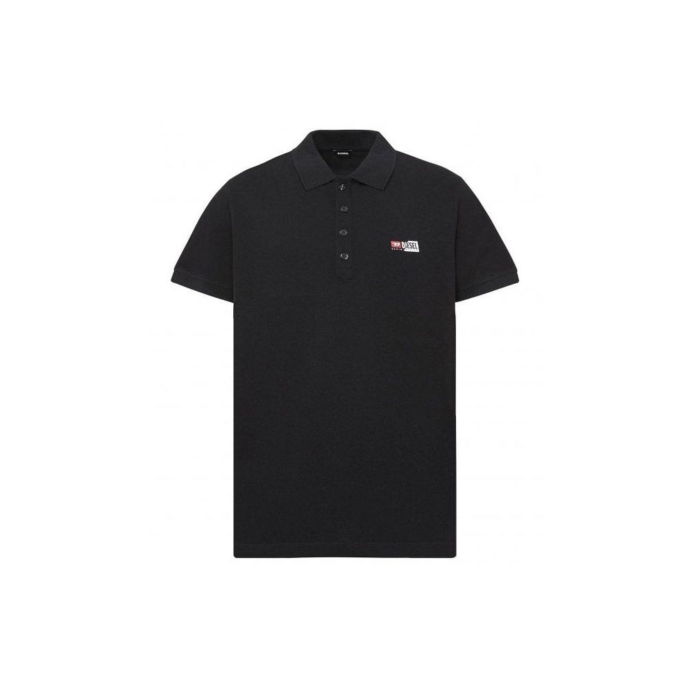 Black Cotton Polo Shirt