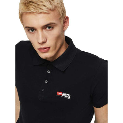 Black Cotton Polo Shirt