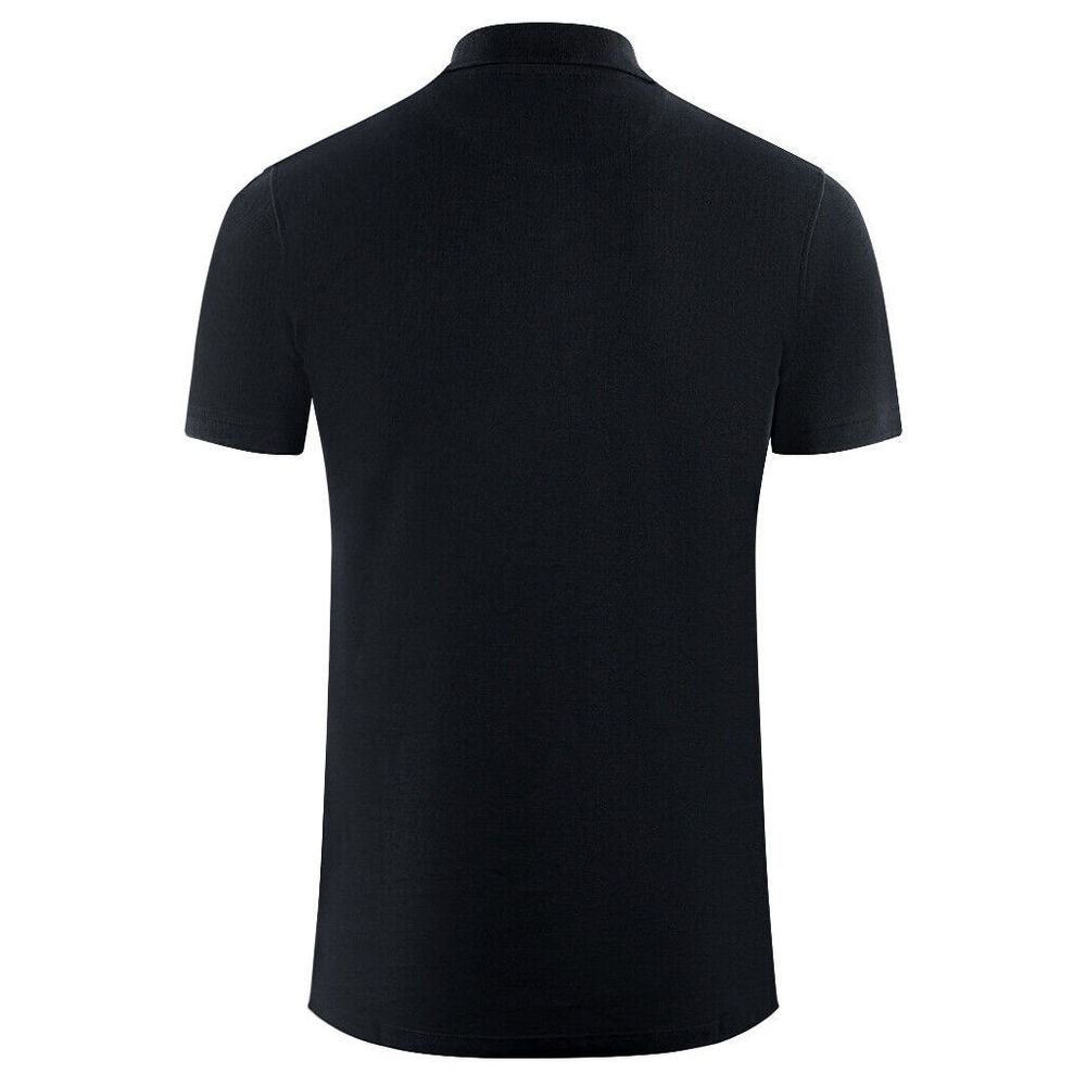 Black Cotton Polo Shirt