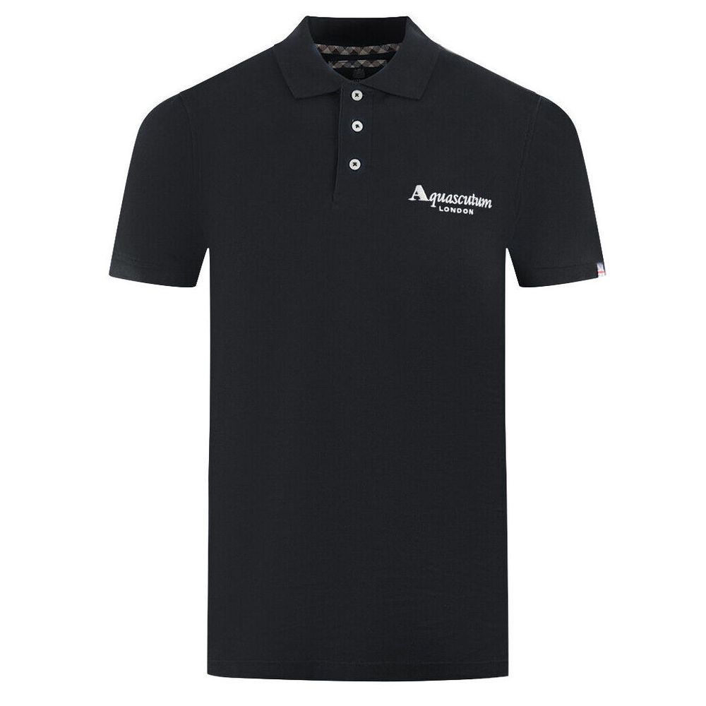 Black Cotton Polo Shirt