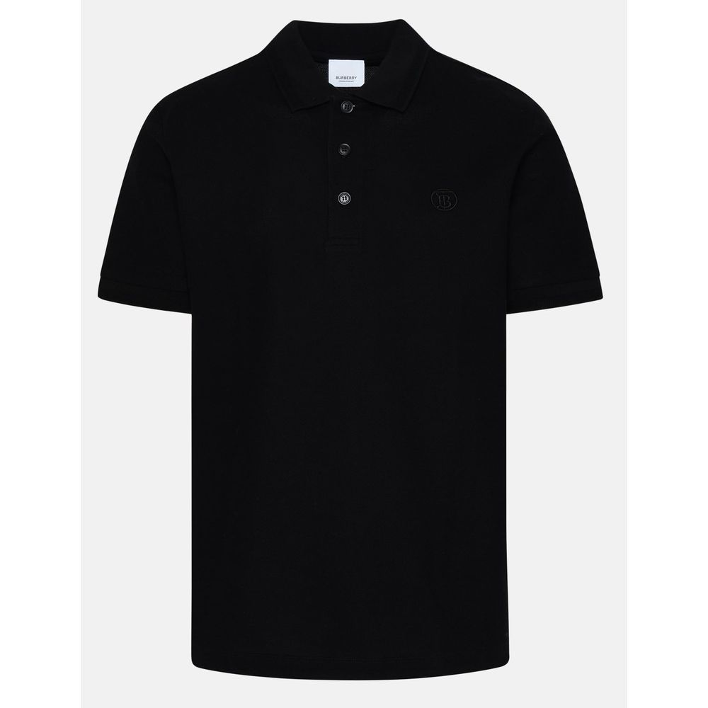 Black Cotton Polo Shirt