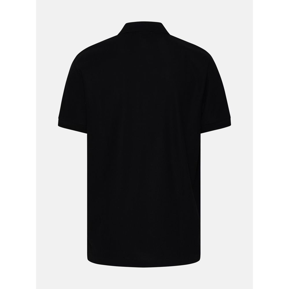 Black Cotton Polo Shirt