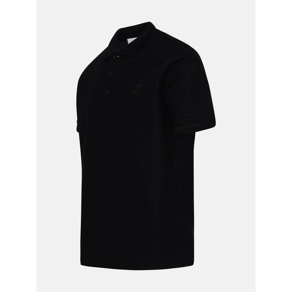 Black Cotton Polo Shirt