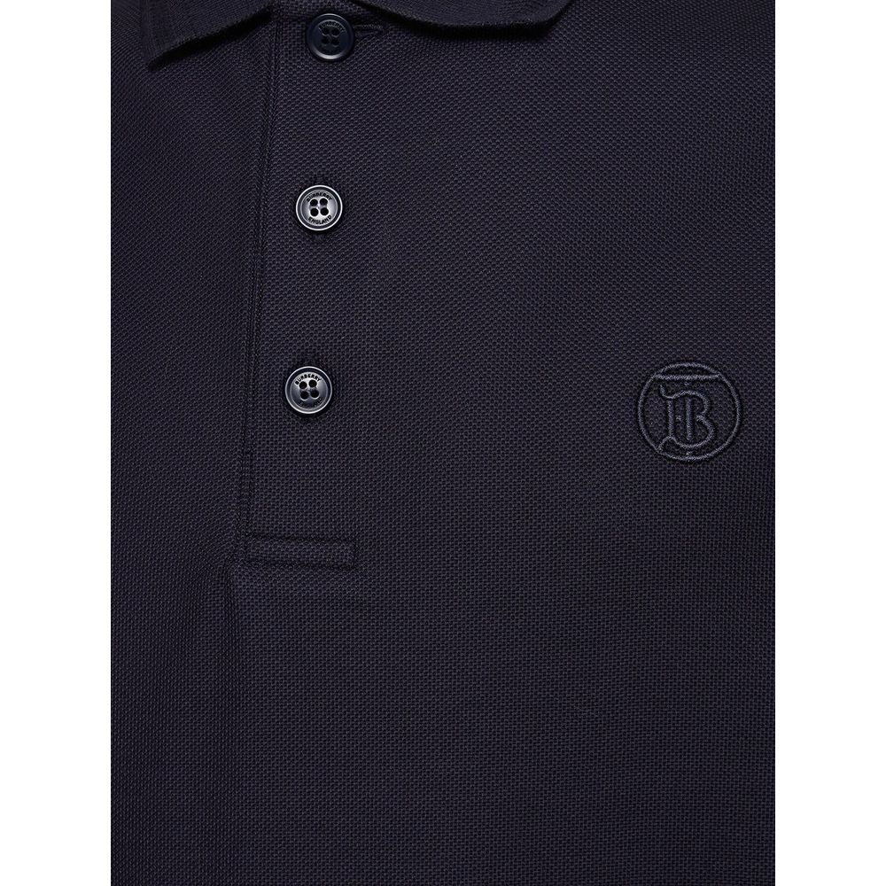 Blue Cotton Polo Shirt