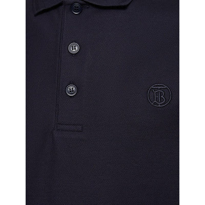 Blue Cotton Polo Shirt