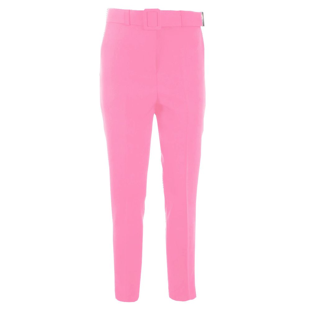 Pink Polyester Jeans & Pant