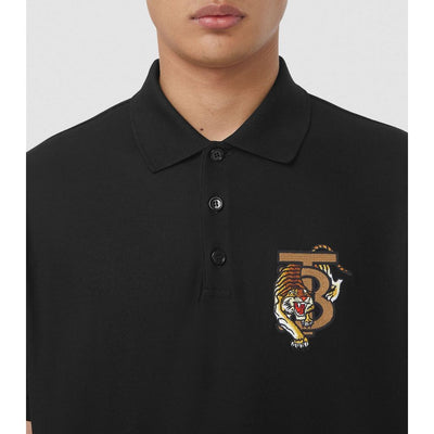 Black Cotton Polo Shirt