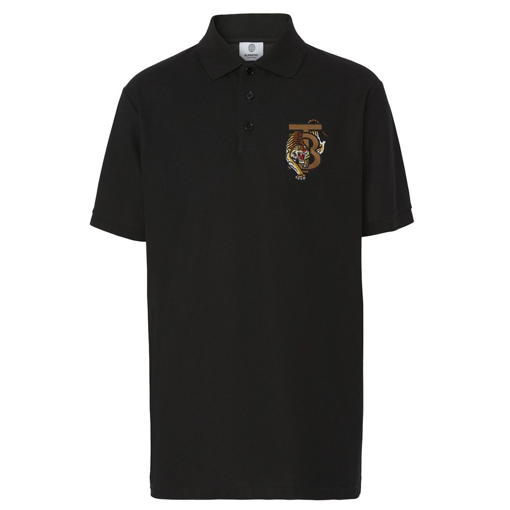 Black Cotton Polo Shirt