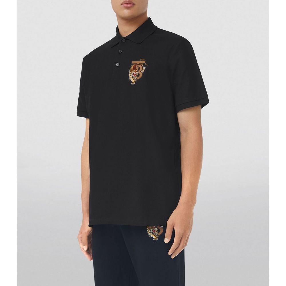 Black Cotton Polo Shirt