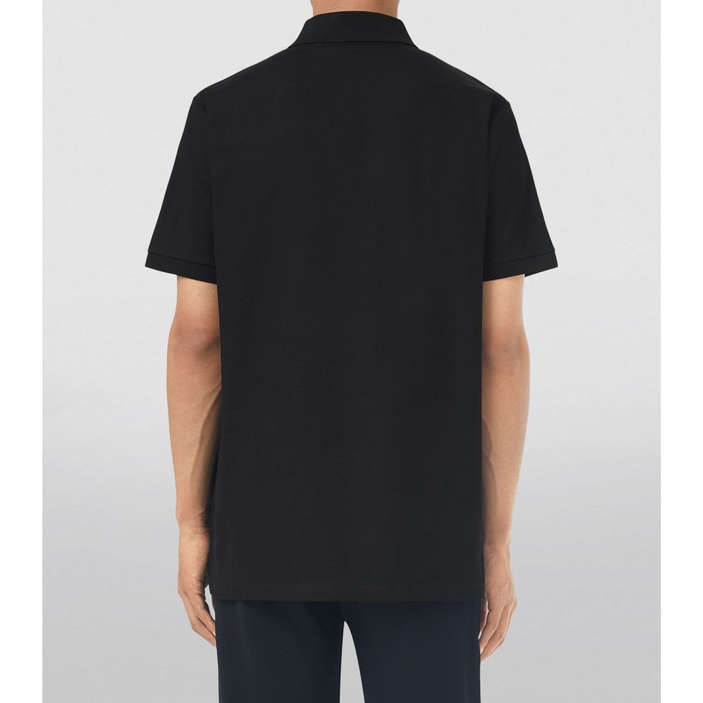 Black Cotton Polo Shirt