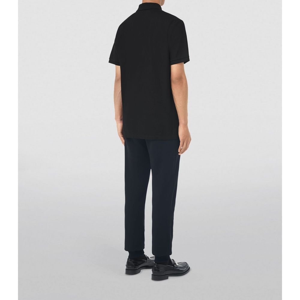 Black Cotton Polo Shirt