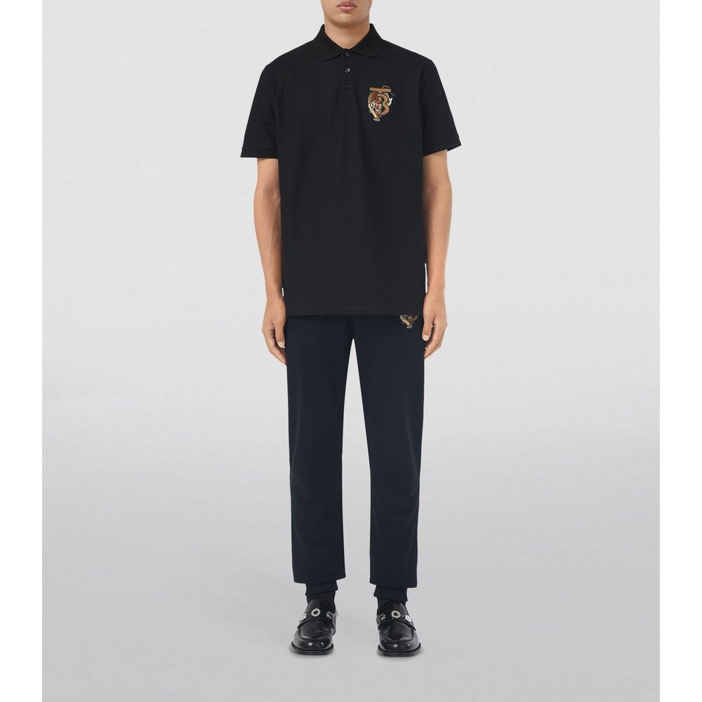 Black Cotton Polo Shirt