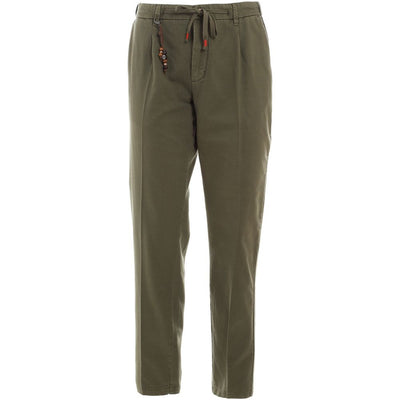 Green Cotton Jeans & Pant