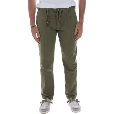 Green Cotton Jeans & Pant