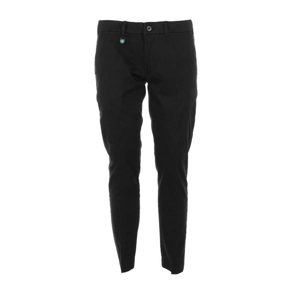 Black Cotton Jeans & Pant