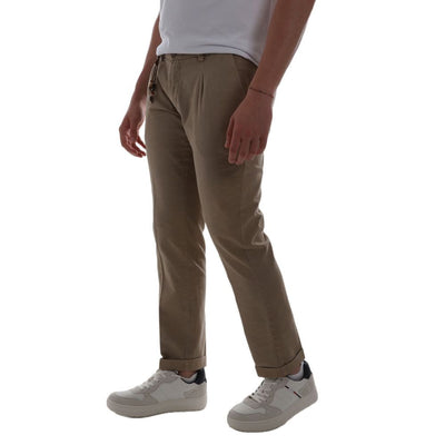 Brown Cotton Jeans & Pant