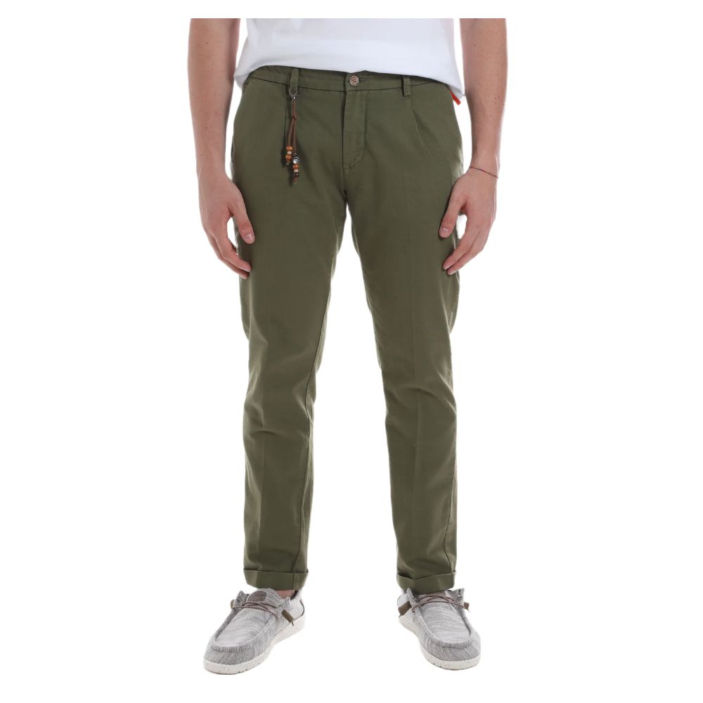 Green Cotton Jeans & Pant