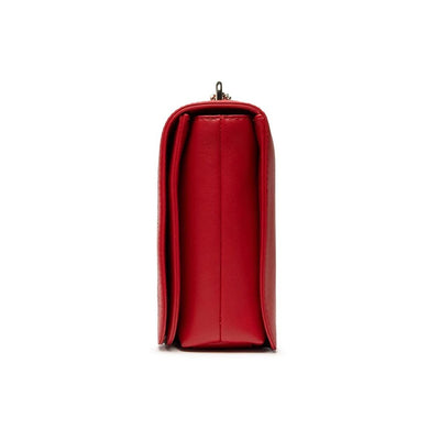 Red Artificial Leather Crossbody Bag