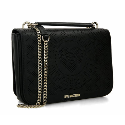 Black Artificial Leather Crossbody Bag