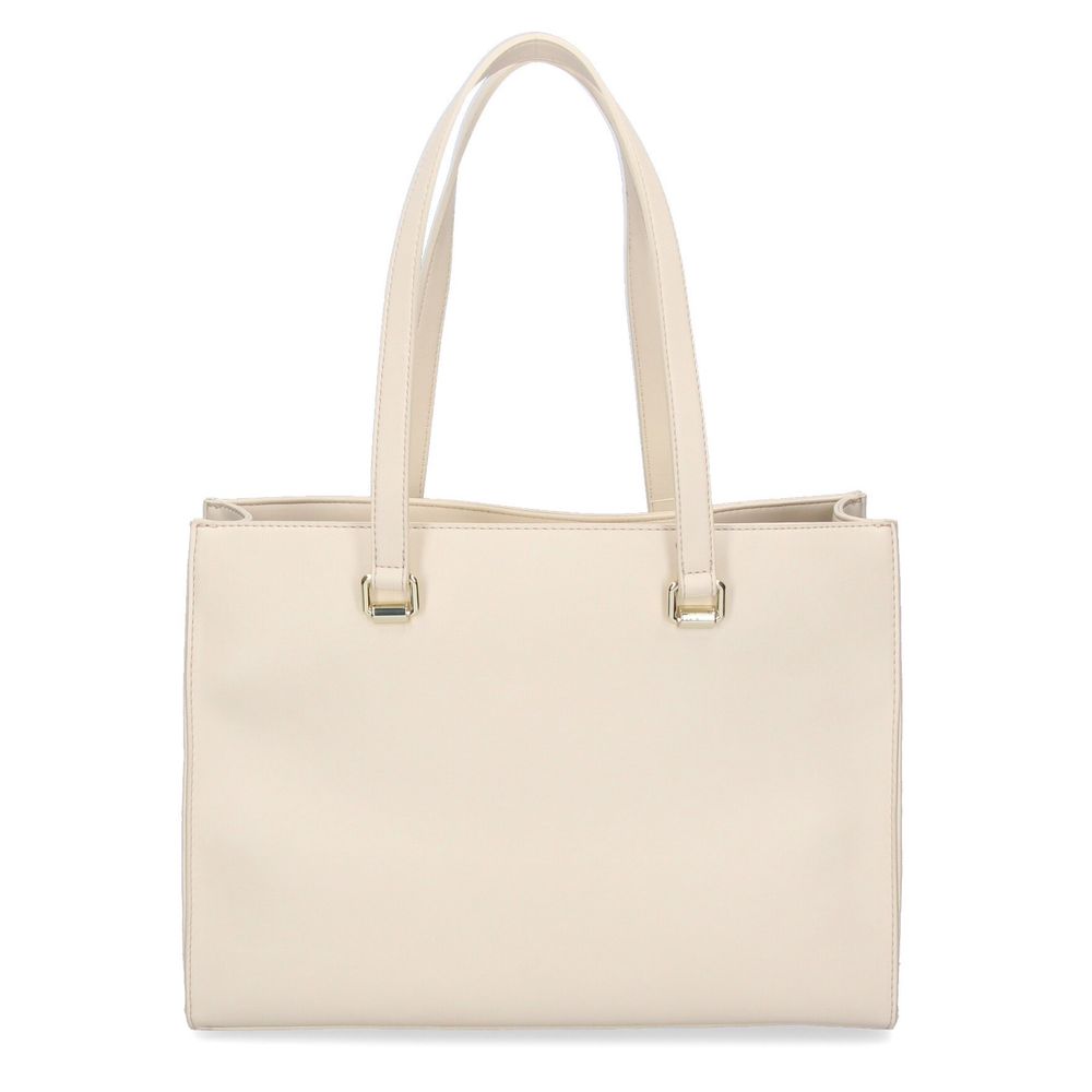 White Artificial Leather Shoulder Bag