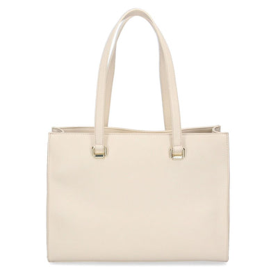 White Artificial Leather Shoulder Bag