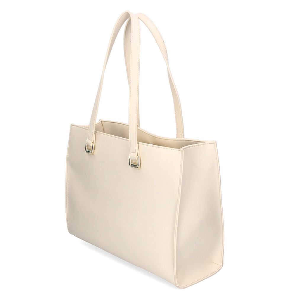 White Artificial Leather Shoulder Bag