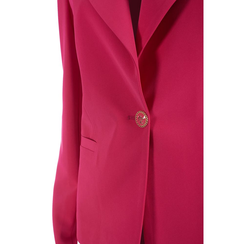 Fuchsia Polyester Suits & Blazer