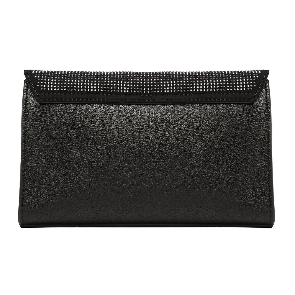 Black Artificial Leather Crossbody Bag