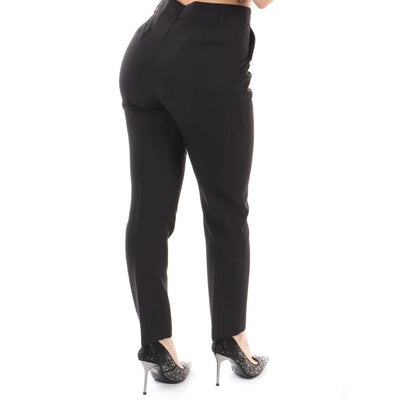 Black Polyester Jeans & Pant