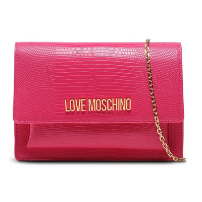 Fuchsia Artificial Leather Crossbody Bag