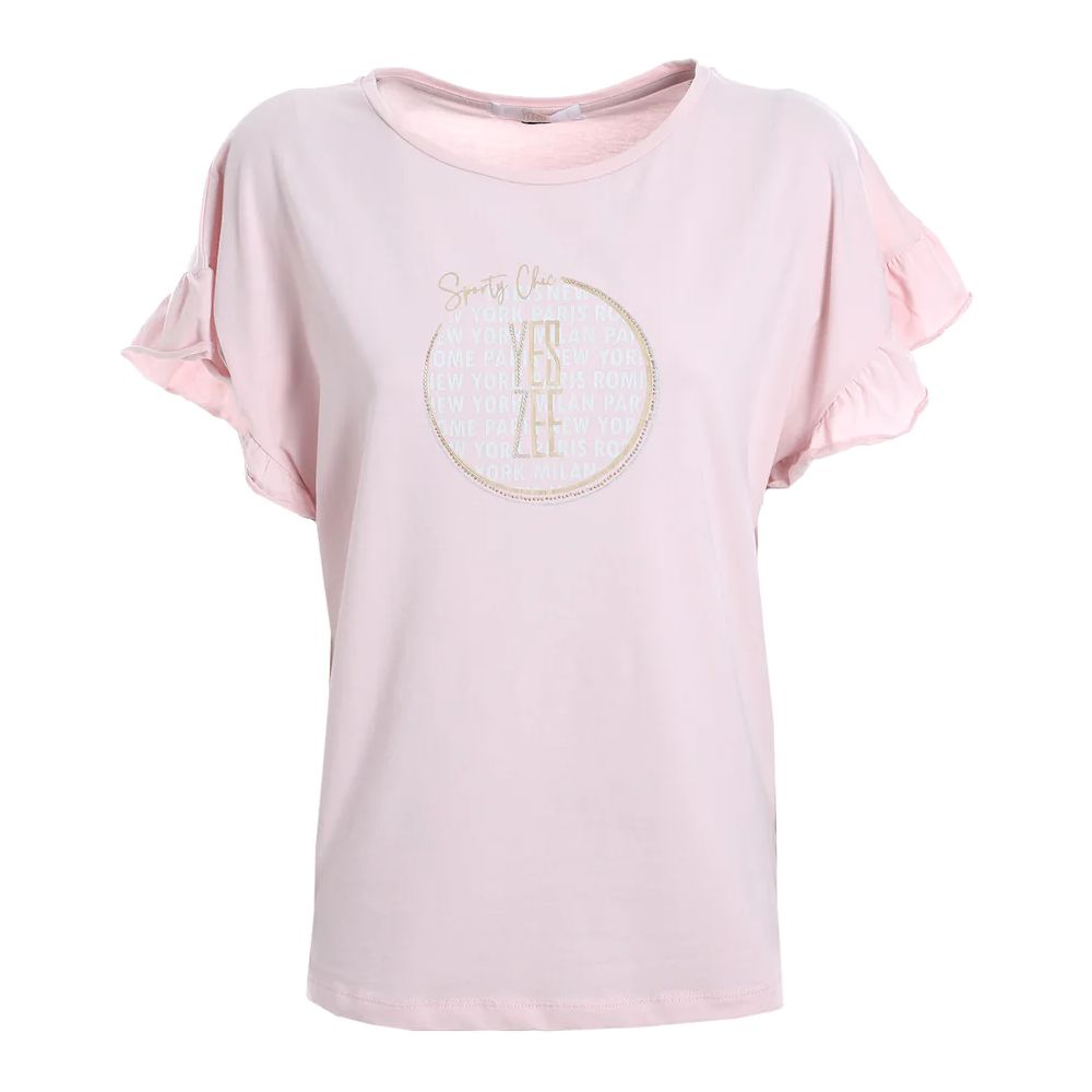 Pink Cotton Tops & T-Shirt