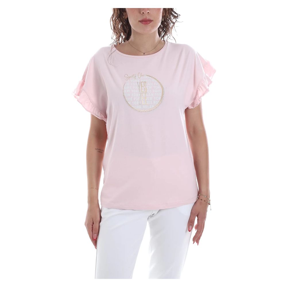 Pink Cotton Tops & T-Shirt